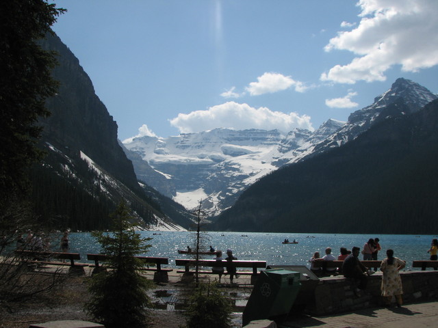 Back at Lake Louise. Even with the busloads of tourists it's still beautiful.