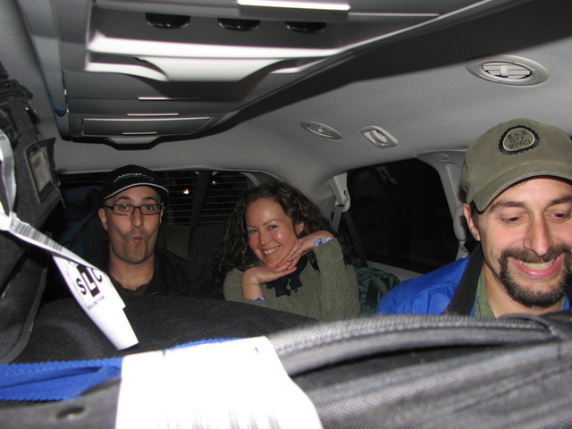 in the car