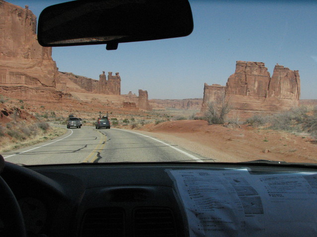 The ride to Arches National Park