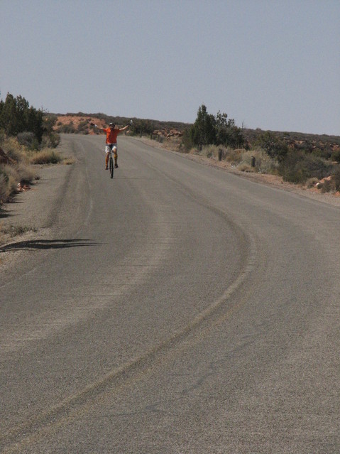 Jim approaching the first check stop