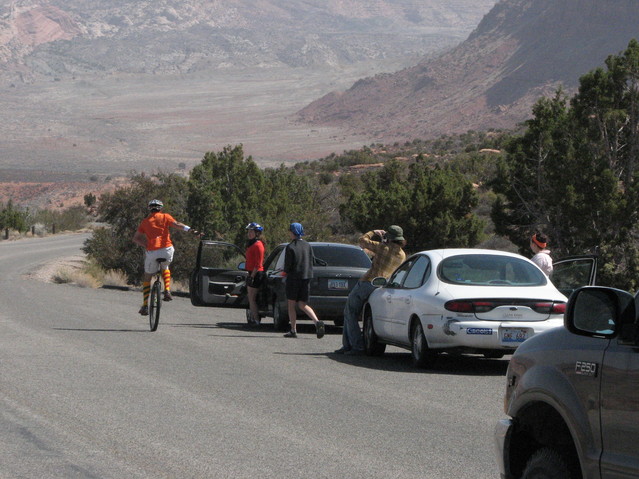 Jim passing the spectators