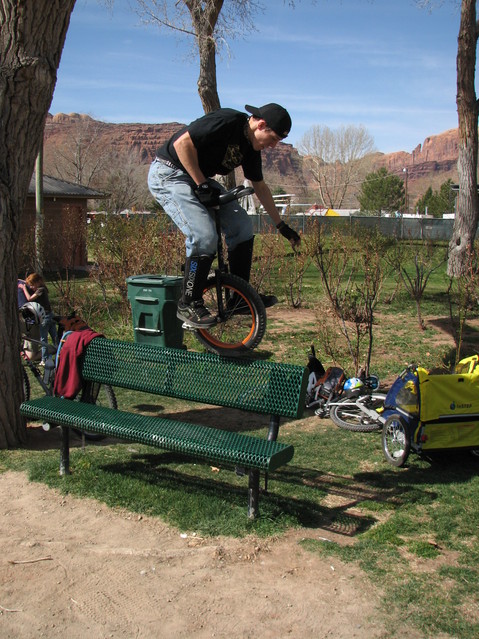 Cody playing at the skate park