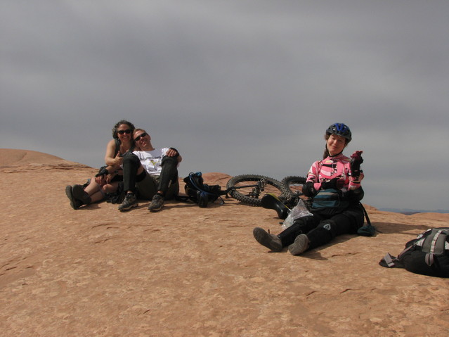 Nancy, Chris, and Ashley at a rest stop