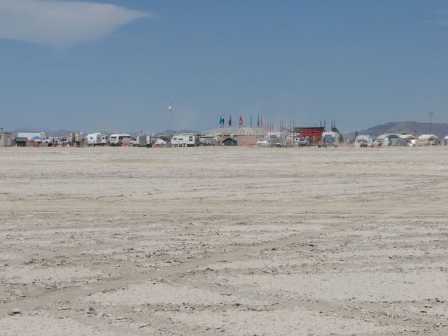 img_8950.jpg: Friday before opening : Lots of open space. Center camp can still be seen from the entrance!