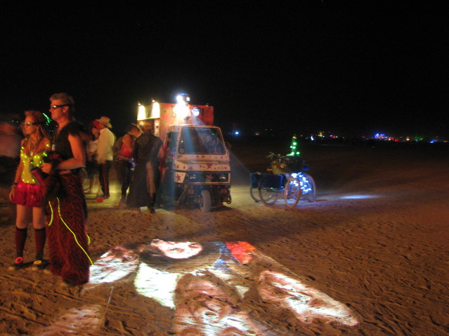 img_9582.jpg: Art car with projector